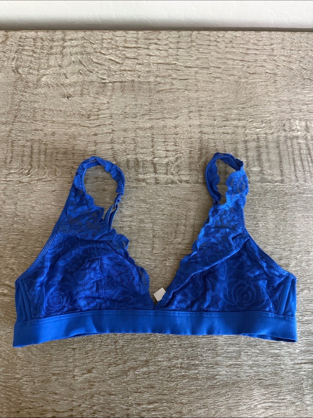 PINK Victoria's Secret Royal Blue Lace Bralette